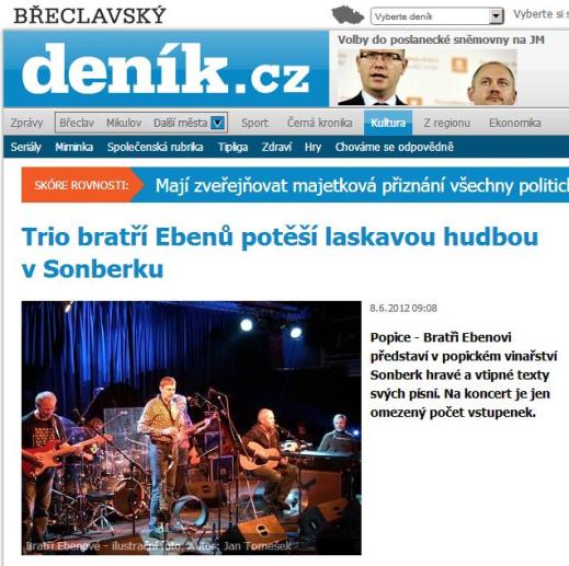 Sonberk Koncert Bratři Ebenové 8.6.2012